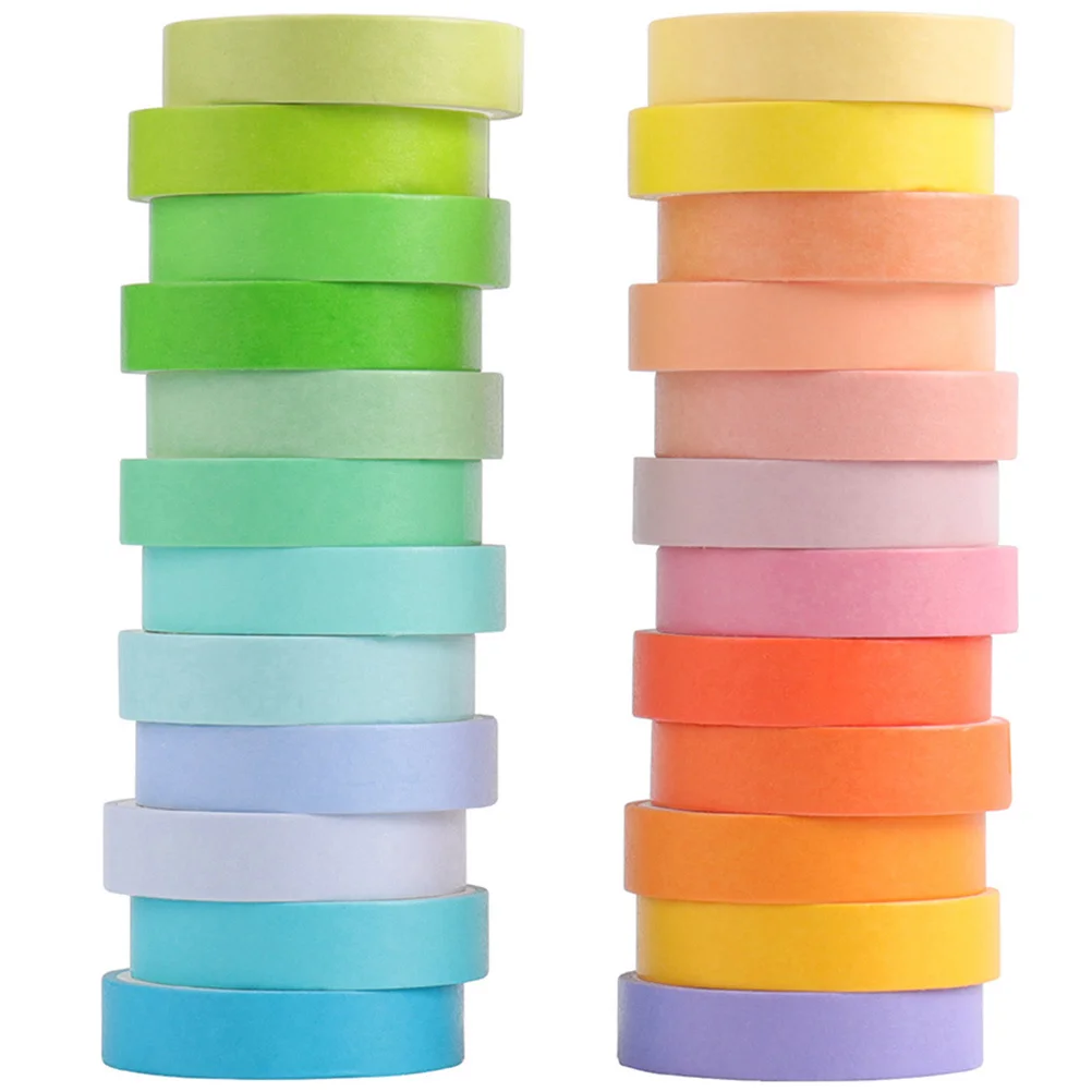 6 لفات معكرون اشي أشرطة قوس قزح ورق زينة الشريط Diy بها بنفسك سكرابوكينغ الحرفية مشاريع لاصق مجموعة