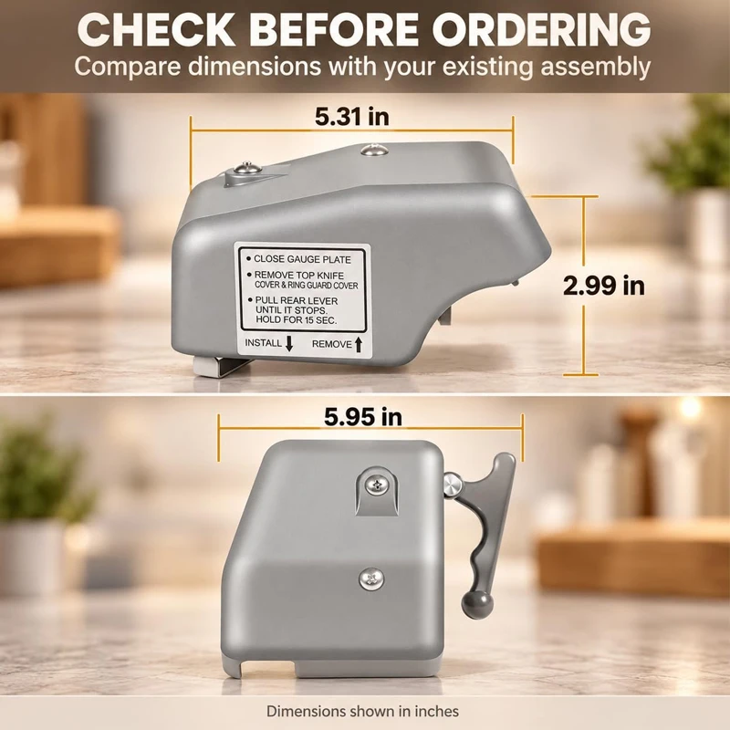 00-873847-00001 Complete Meat Slicer Sharpener Assembly with Sharpening Stones for Hobart 2612, 2712, 2812 & 2912 Series