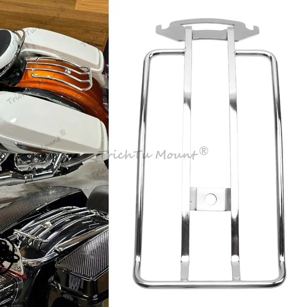 

Съемный багажник для мотоцикла, прочный, подходит для Harley Electra Glide, Road Glide, Road King, Street Glide 1997-2025, хромированный