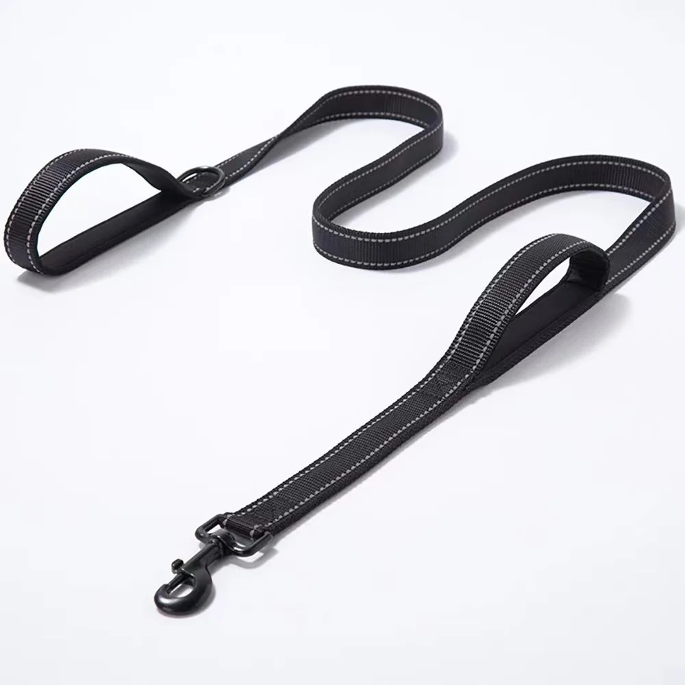 

Double Layer Dog Leash for Medium Large Dogs Heavy Duty Dual Handle With Comfortable Handle Strong Durable Walking Belt