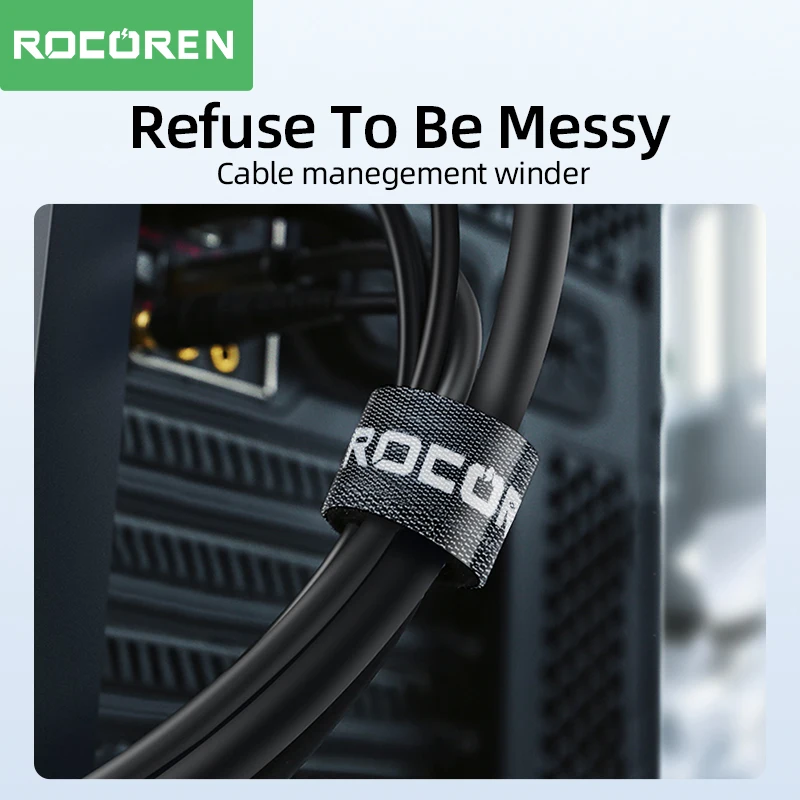 Rocoren Cable Organizer Winder USB Cable Trimmable Management Charger for Phone, Mouse, Earphone Cable Bracket Cable Protection