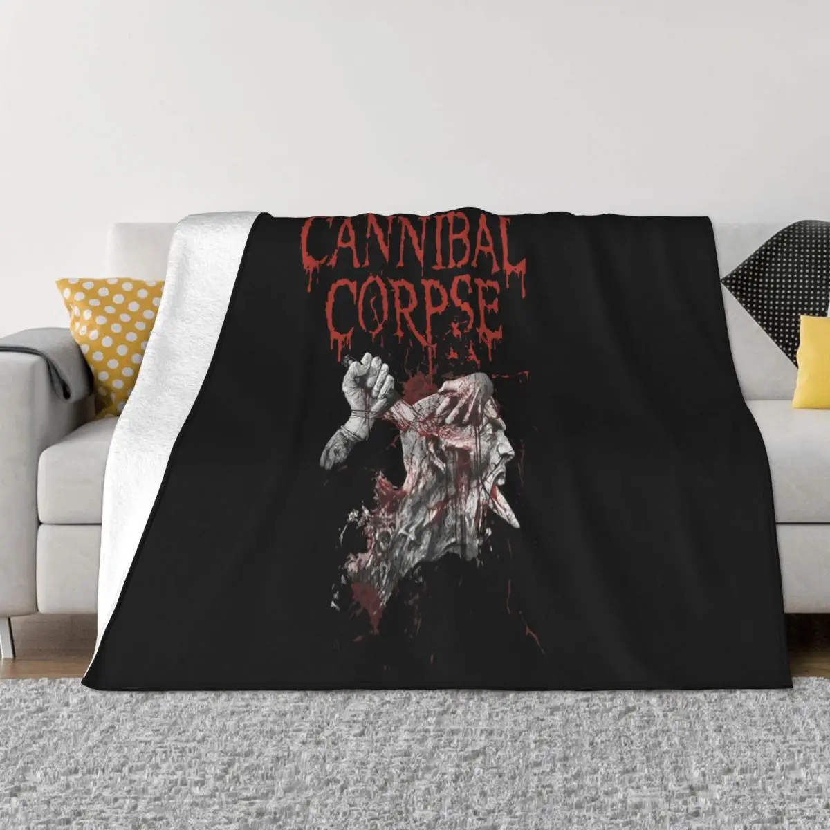 Cannibal Corpse Stab Head Harajuku Funny Printed Cotton Streetwear Mas Casual Fitness High Quanlity Throw Blanket