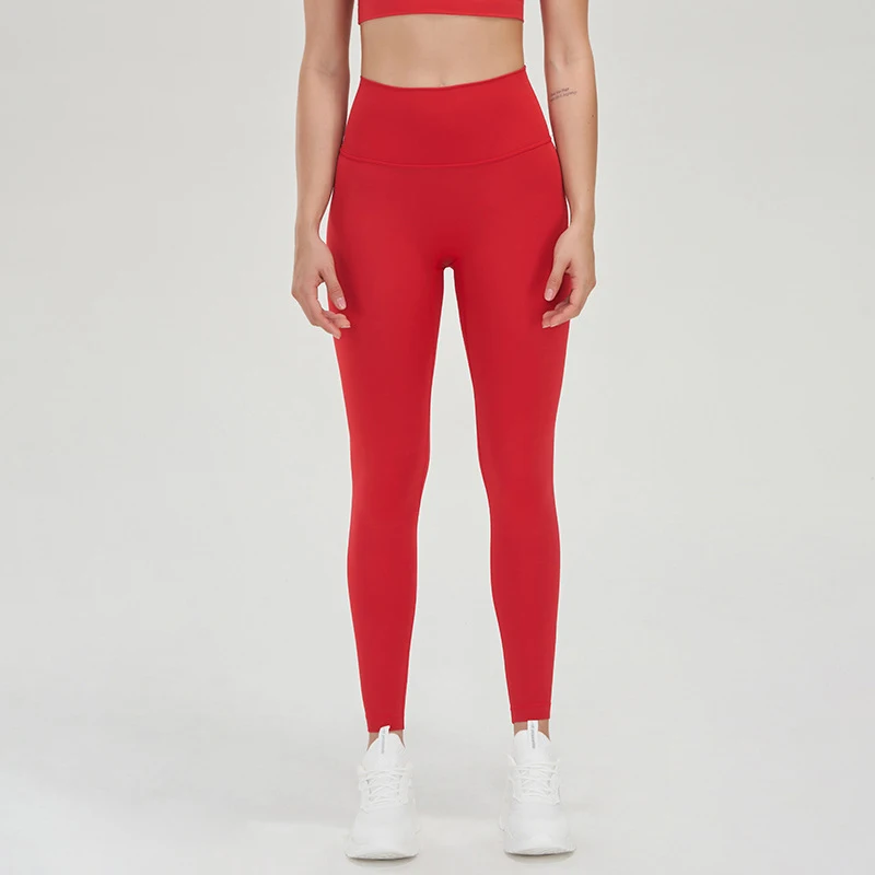 TRY TO BN New 46 Color Yoga Pants Sports Leggings Women Fitness Nylon High Waist Leggings Workout Trousers Training Gym Clothing