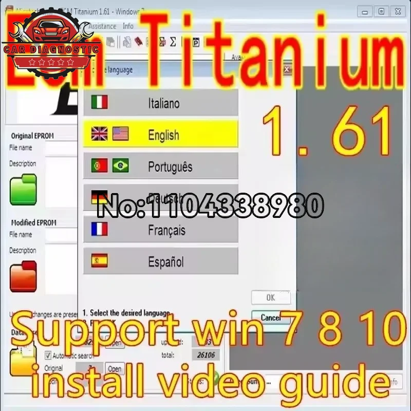 New ECU Programming Tool Winols 4.7 Software 93GB Damos Files +ECM TITANIUM 26100+ Immo Service Tool V1.2 for auto car software