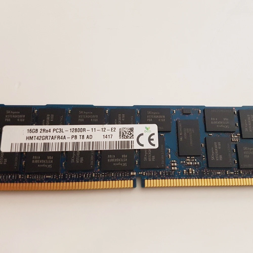 1 pcs For SK Hynix RAM 16GB ECC REG HMT42GR7AFR4A-PB Server Memory High Quality Fast Ship 16G DDR3 2RX4 PC3L-12800R