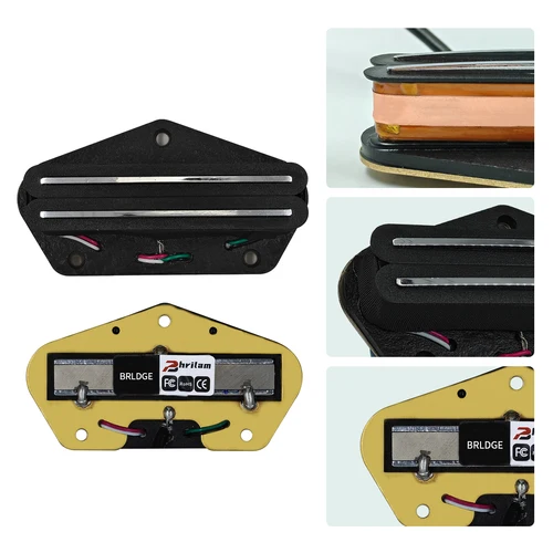 Imagen 2 del producto PHRILAM Alnico5 Hot Rail TL pastilla de puente Humbucker de tamaño de bobina única 6,2/9,0/12K para guitarra eléctrica FD TL