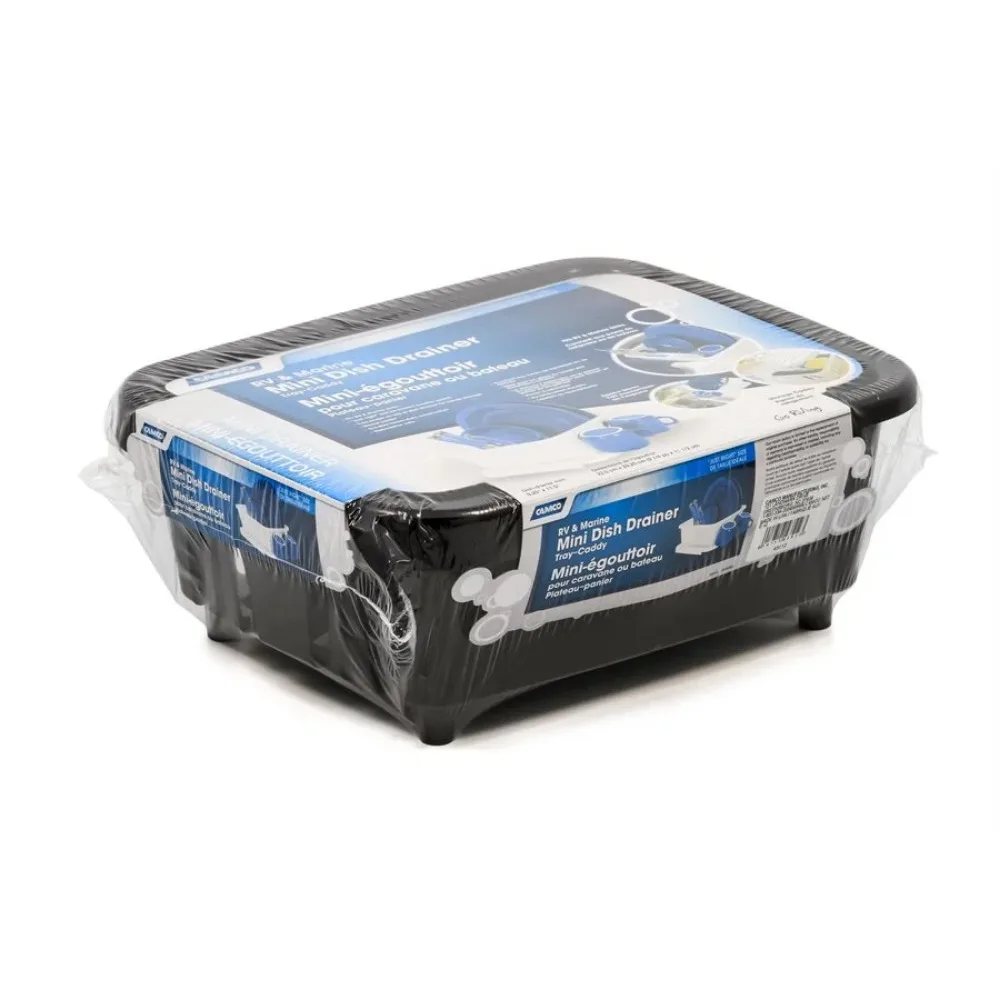 Mini Dish Drainer & Tray, Black (Eng/Fr)