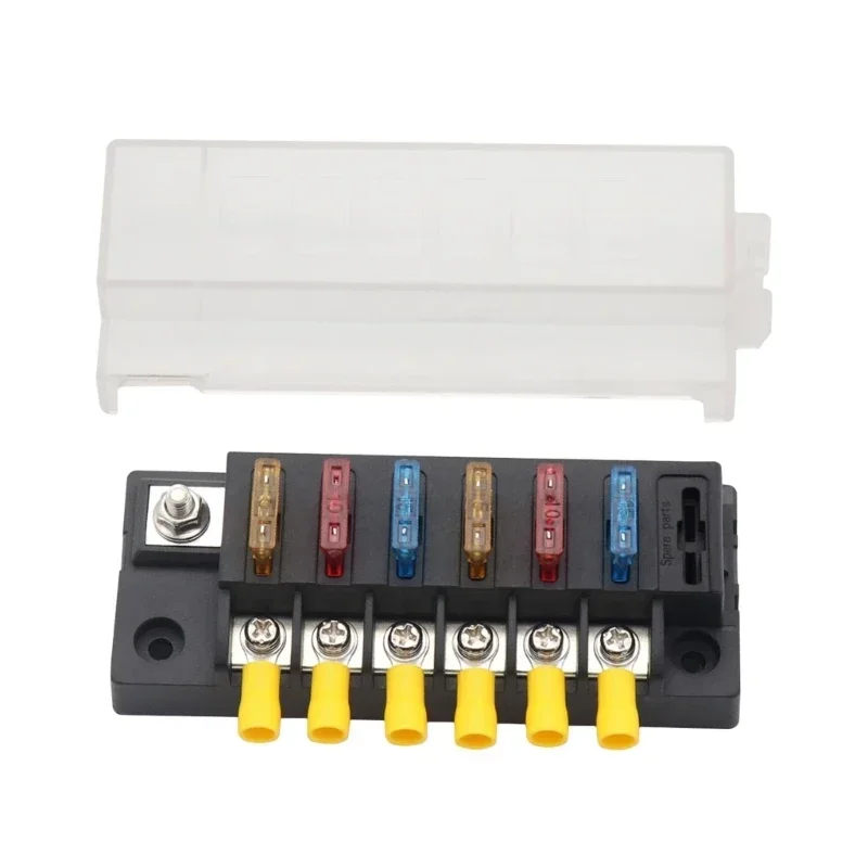 

6-Way Fuses Block Car Fuses Block With 6 Fuses And Plastic Cover