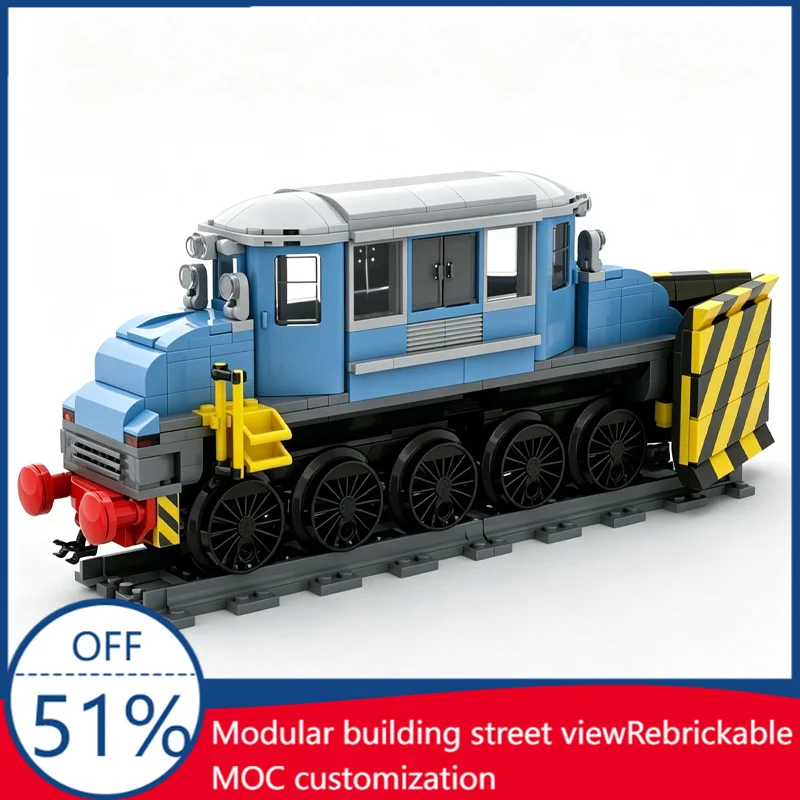 432-個の除雪車列車モデルビルディングブロック教育-diy-組み立ておもちゃギフト列車シーンのレイアウトやコレクションディスプレイ用