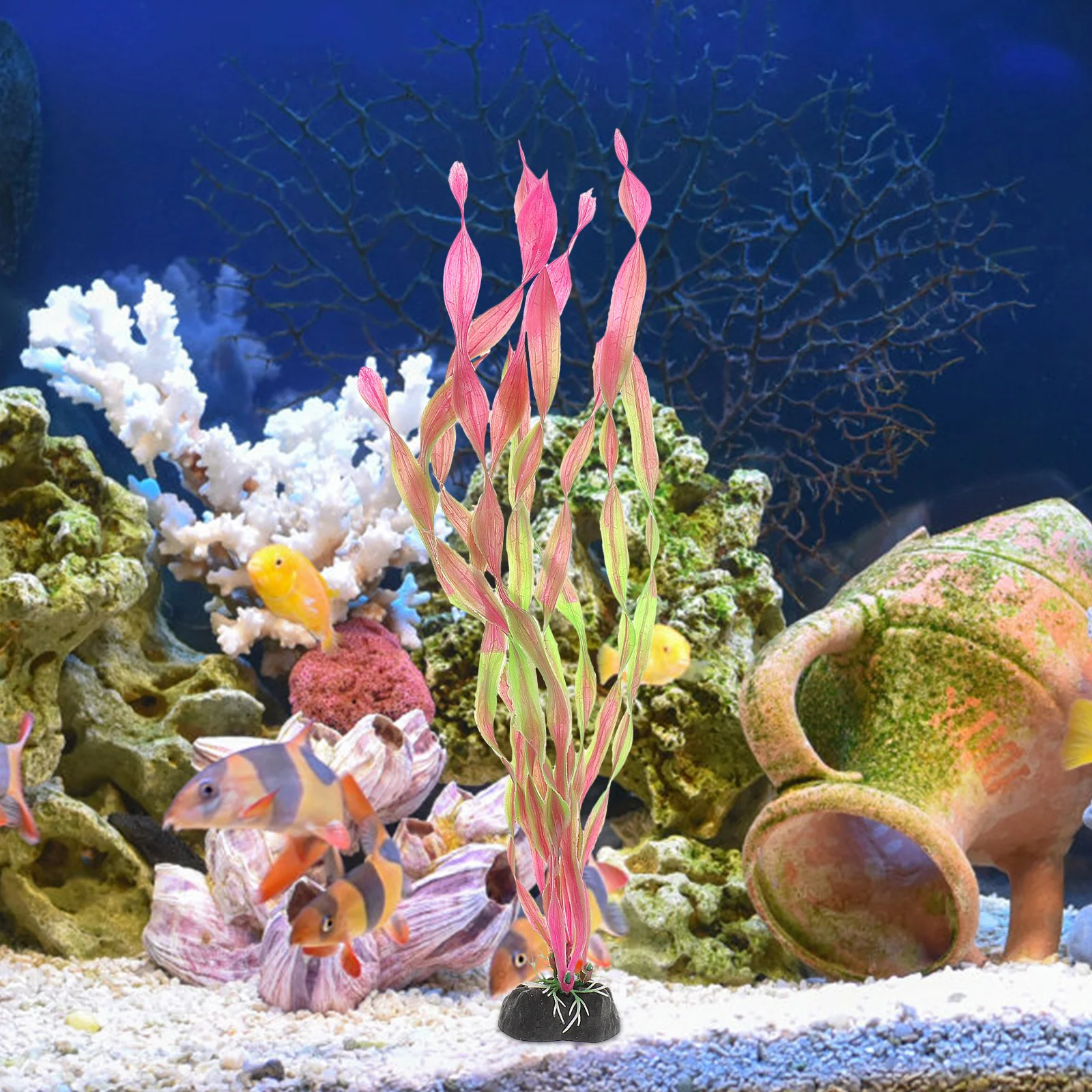 

10Pcs Artificial Aquarium Plants Realistic Plastic Aquatic Plants Ornaments Fish Tank Decoration Accessories Fake Aquarium Plant