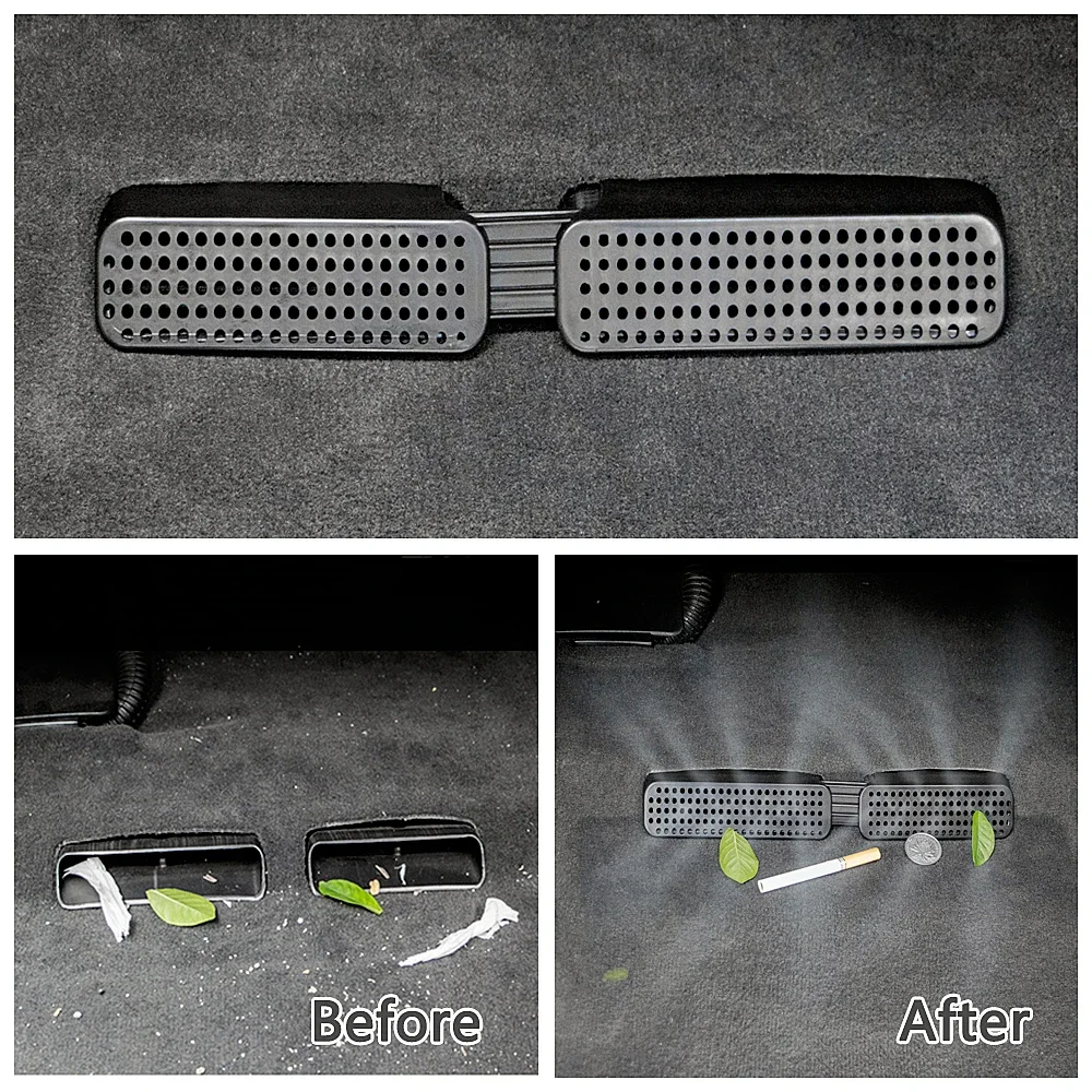 For Audi Q5 2008-2021 Under Seat Floor Rear AC Heater Air Conditioner Duct Vent Cover Grill Outlet Cover Trim - view 3