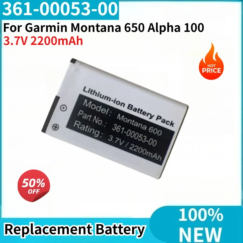 361-00053-00 High Quality Battery 3.7V 2200mAh For Garmin Montana 650 Alpha 100 Brand New Replacement Battery
