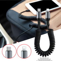 100/27/66W Telescopic Fast Charging Wire Cord 6A Fast Charging Data Cord Line USB Charger Type C Cable for Huawei Xiaomi Samsung