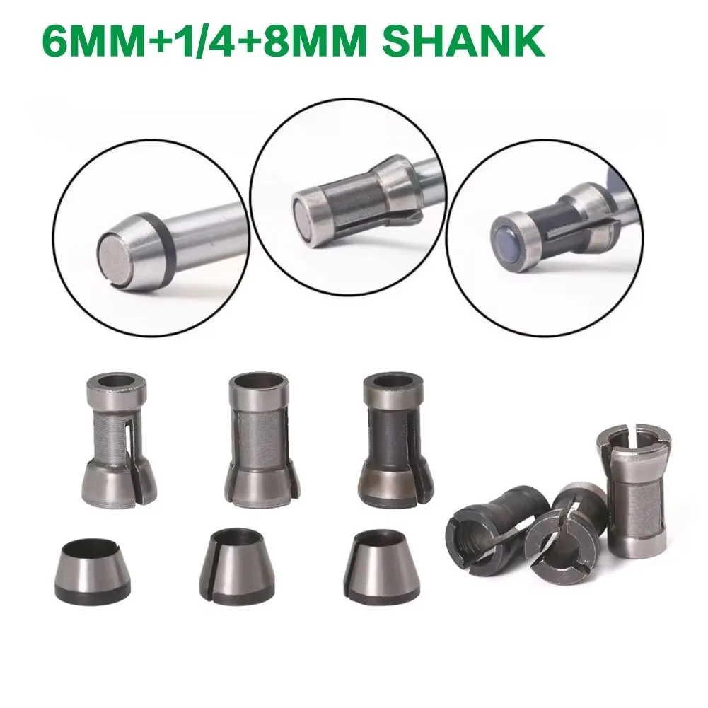 1/4'' 6MM 6.35MM 8MM Shank Milling Cutter Collet Chuck Engraving Trimming Milling Cutter For Wood Router Bits Woodworking
