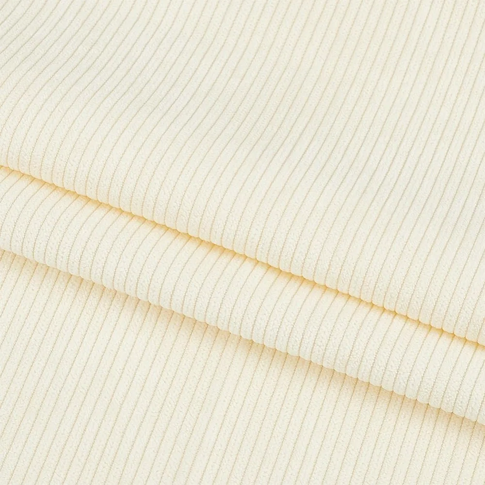 Cream Corduroy Fabric 39x61 Inch DIY Sewing Crafts Materials Corduroy Upholstery Fabric for Sewing Coat Shirt Dress Pants