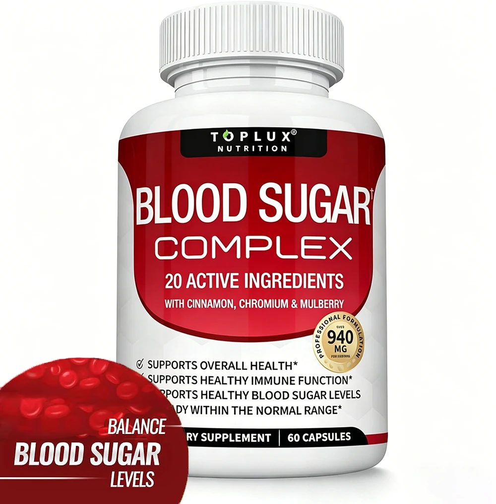 

Premium Blood Sugar Complex Supplement Supports Healthy Blood Sugar Levels Already Within Normal Range 60 Blood Sugar Capsules