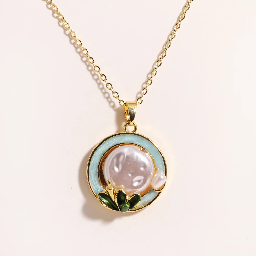 316L roestvrij staal kleurrijke druppel olie bloem hart onregelmatige ketting voor vrouwen meisjes vintage Franse delicate sieraden geschenken