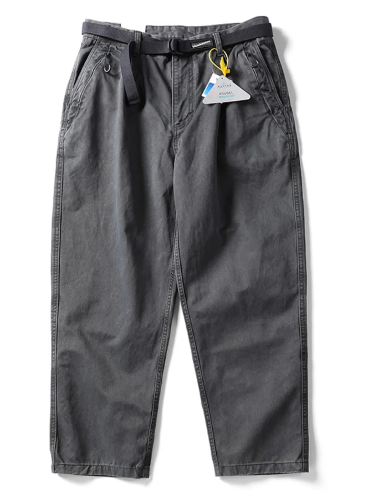 

American Casual Straight Leg Pure Cotton Loose Men's Pants Trendy Spring Thi Long Trousers Workwear Breathable Summer