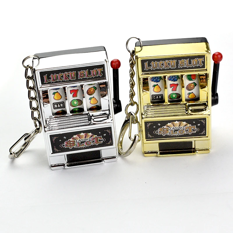 Unzip toy slot machine key chain fun pendant creative car key chain bag key ring ring