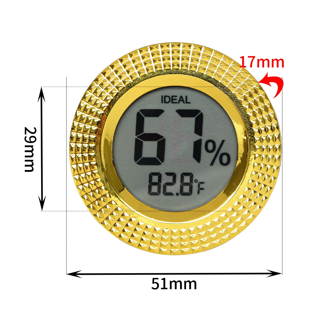 GALINER Digital Cigar Hygrometer Electronic Temperature and Humidity Test Device Hygrometer For Humidor