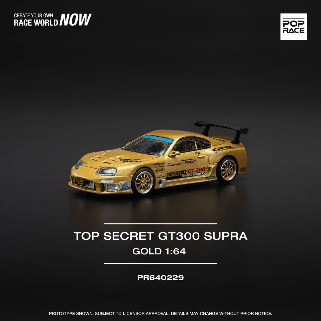 **Pre-order **Pop Race 1:64 TOP SECRET GT300 SUPRA  Diecast Model Car