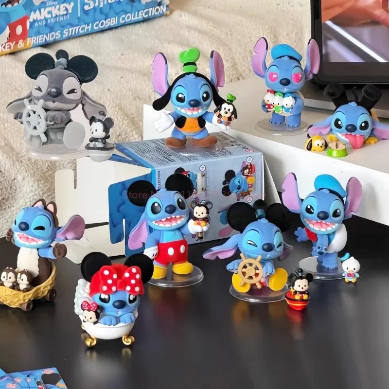 

Горячая игрушка Микки Друг серии слепая коробка мини-фигурки из ПВХ милое модное украшение для рабочего стола Коллекционная модель Mystery Box подарок-сюрприз