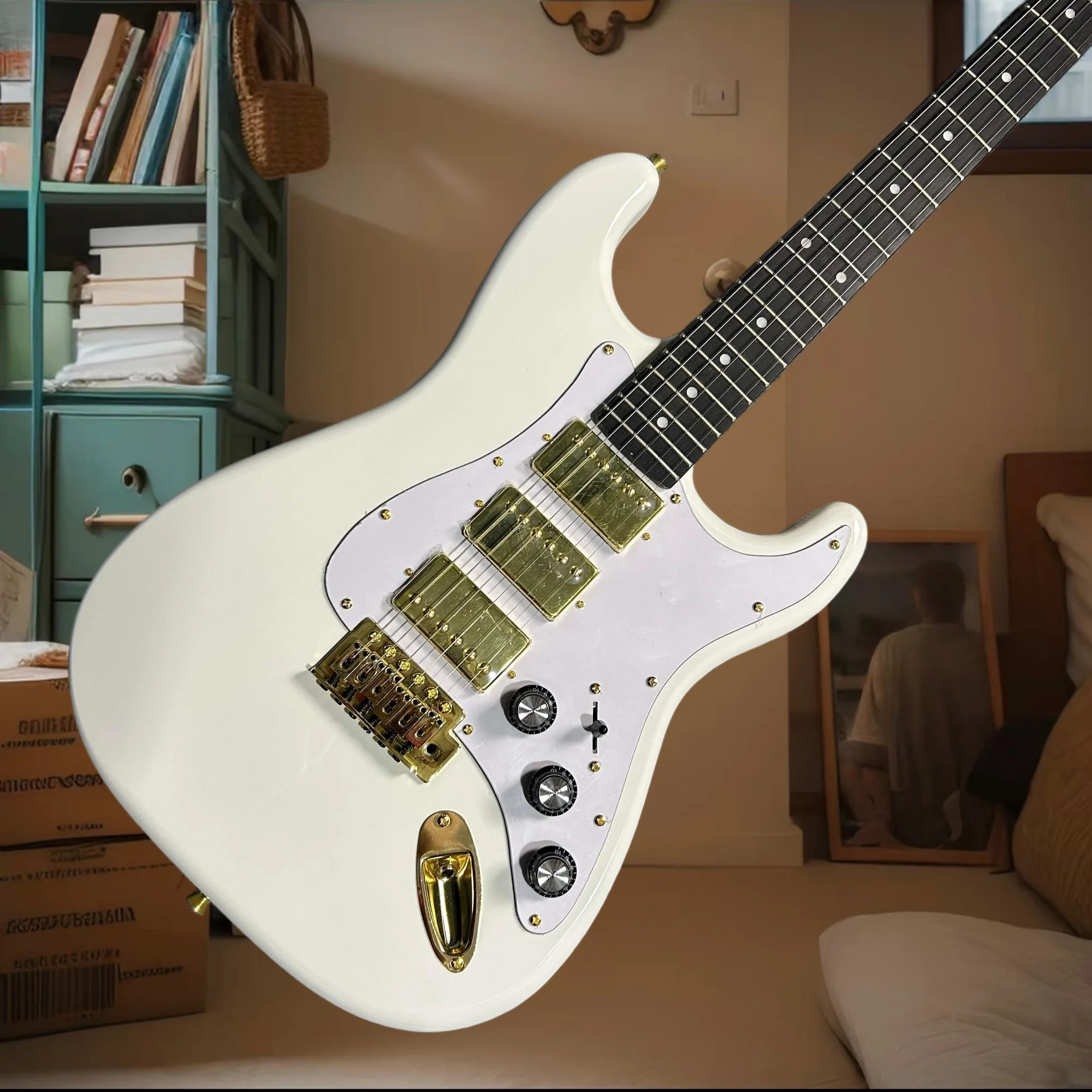 

Бесплатная доставка: Электрогитара Milk White STSS, 6 струн, мастер-класс, корпус из красного дерева, гриф из палисандра, 22 лада