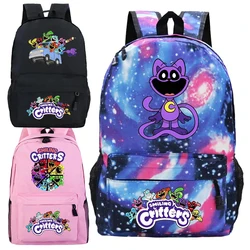 Smiling Critter Backpack Men Women School Bookbag Cartoon Anime Manga College Student Travel Daypack Bags