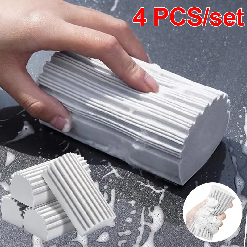 4Pcs Car Cleaning Sponges Universal Collodion Damp Clean Duster Sponge Auto Window Glass Mirror Cleaning Brushes Car Accessories