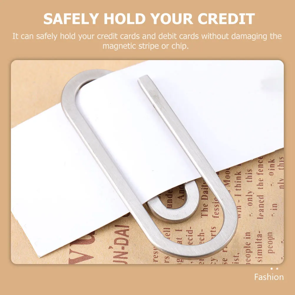 

3pcs Stainless Steel Banknote Clamps Anti-Slip Bills Fixator Office Paper Clips Bulk File Holders School