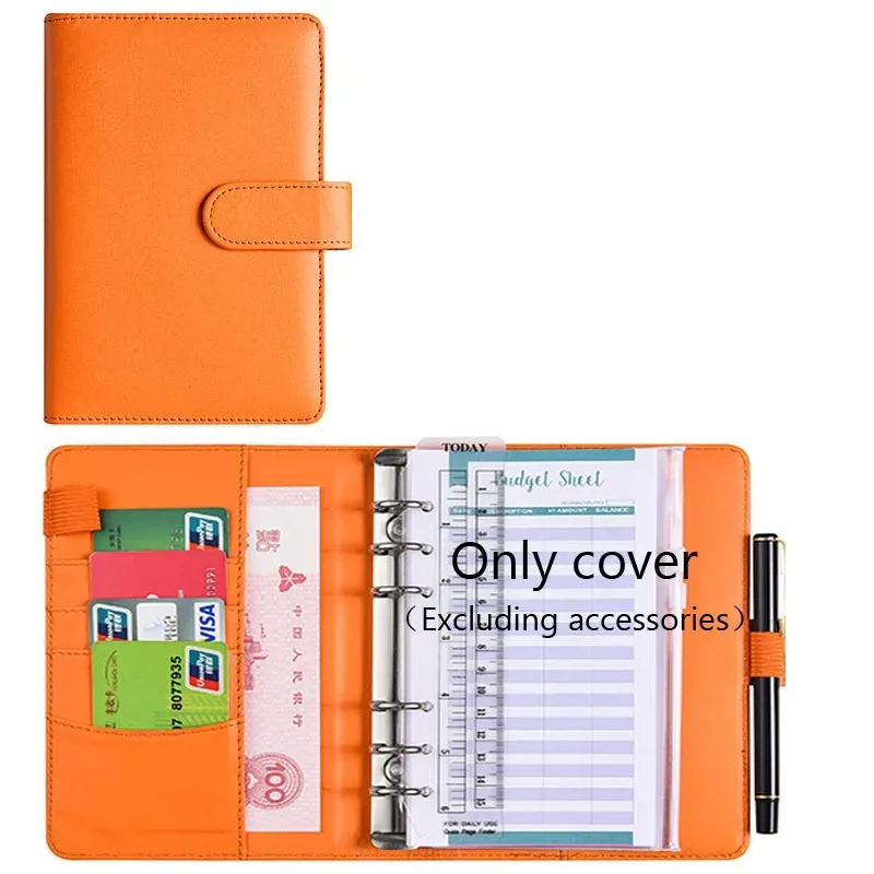 orcamento binder com zipper envelopes dinheiro organizador couro a6 envelope 01