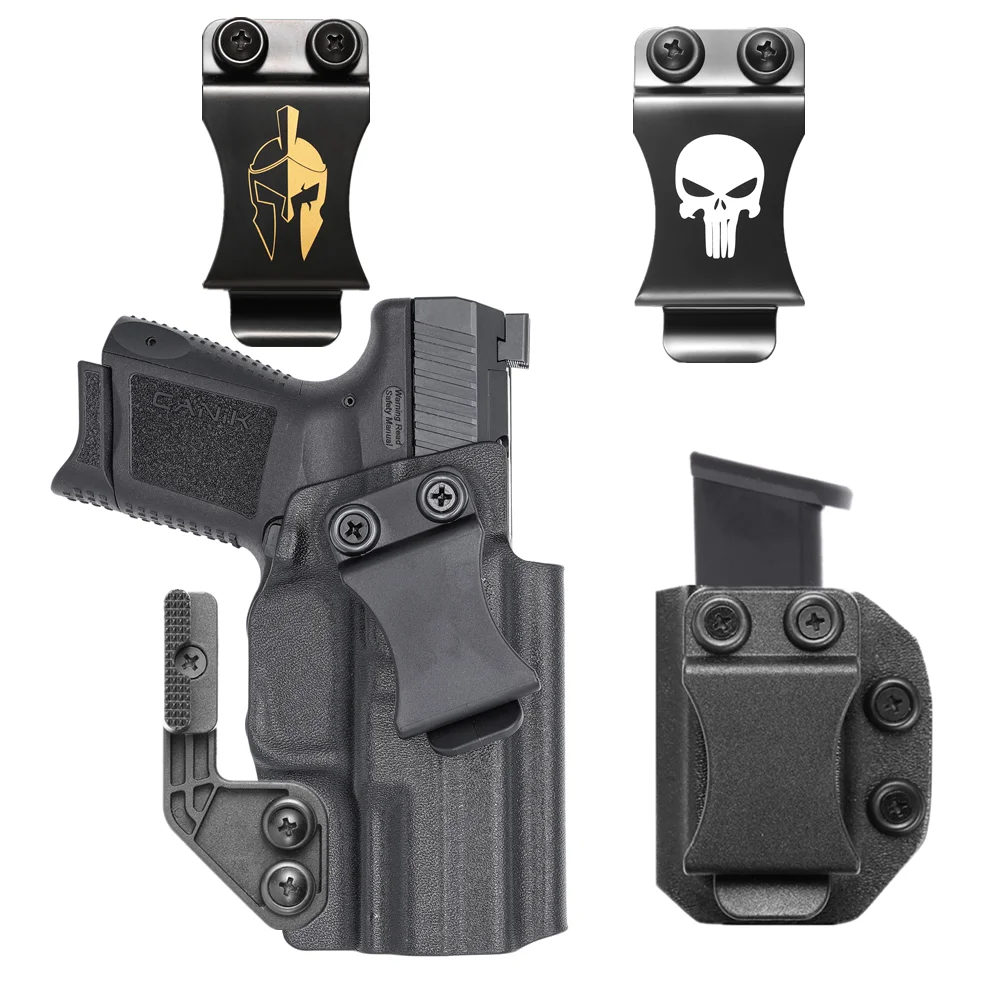 Kydex-pistolera IWB de transporte oculto interno para Canik TP9 Elite Sc Sub Compact, soporte de revista Mag, Clip de cinturón de Metal, garra de