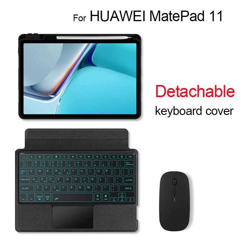 

Removable Keyboard Case For Huawei MatePad 11 DBY-W09 11 Inch 2021 Tablet Korean Portuguese Russian Arabic Spanish German AZERT