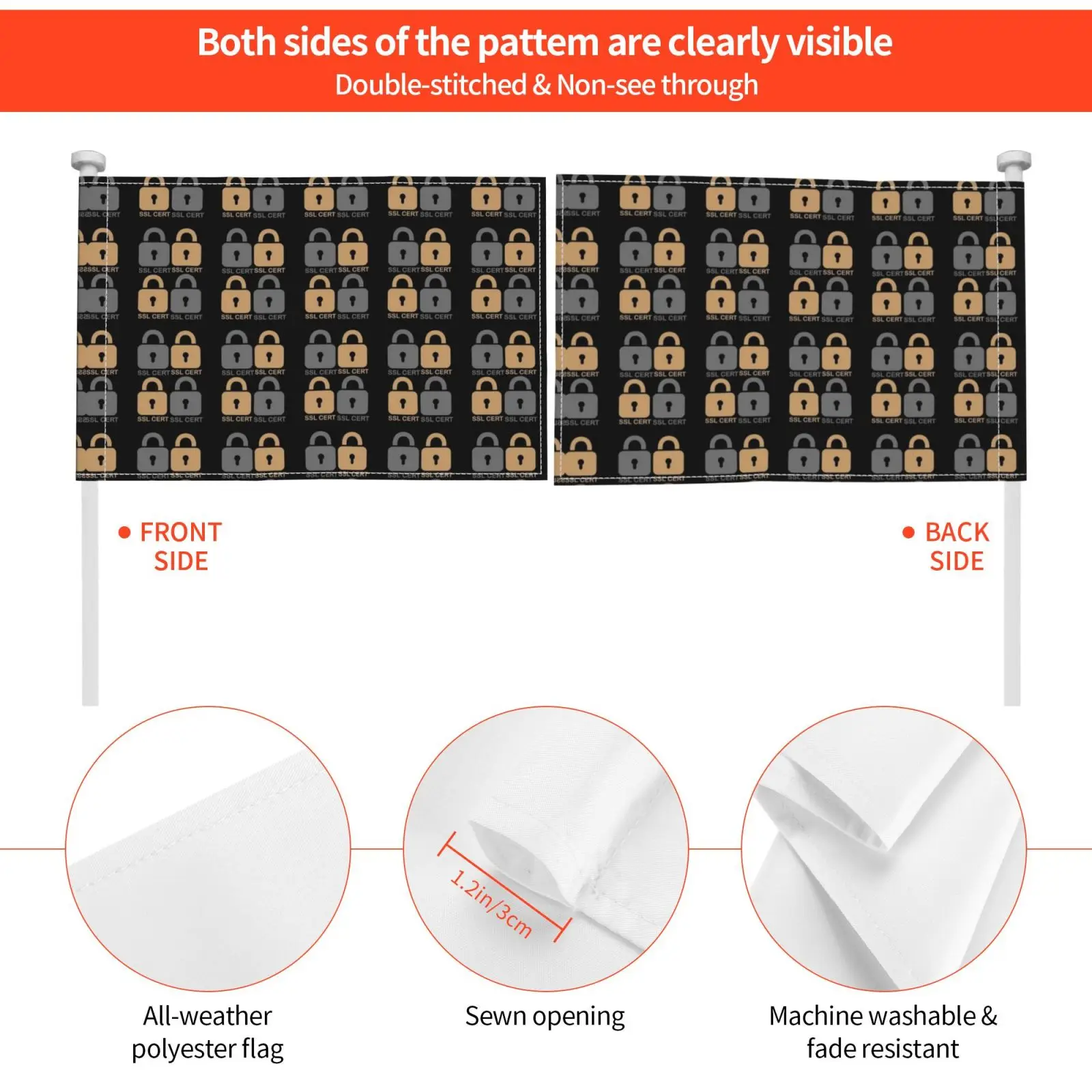 شهادة Ssl-الإنترنت الأمن ديكور خارجي العلم سيارة العلم Ssl شهادة آمنة مآخذ طبقة المبرمج و