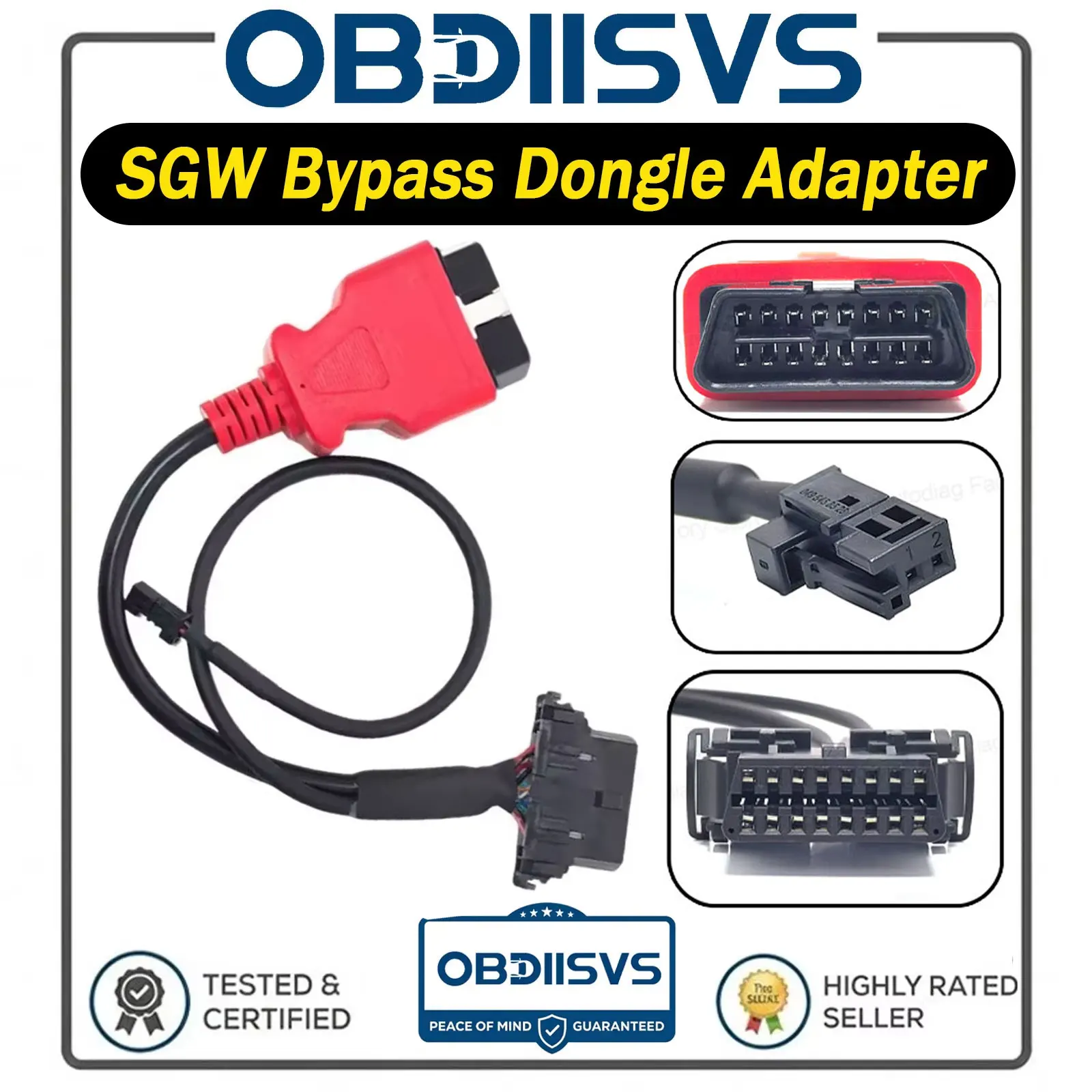 Security Gateway Cable For FCA Vehicle for Chrysler/Dodge/Ram/Jeep/Fiat/Maserati OBD2 Diagnostic Cable SGW Bypass Adapter Cable