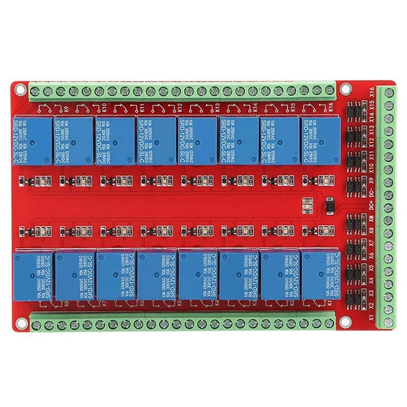 

24V 16-Channel Relay Control Module High/Low Level Trigger 16-Channel Relay Module Interface Boards