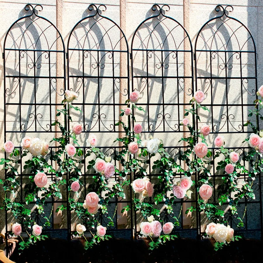 

2 Pack Metal Garden Trellis 71 x 19.7 Rustproof Trellis for Climbing Plants Outdoor Flower Support Black