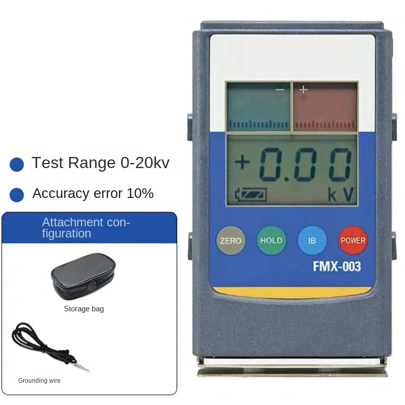 Handheld Eletrostática Tester Campo Força Medidor Teste Digital Faixa de Medição para Mais 1.49kv Fmx003