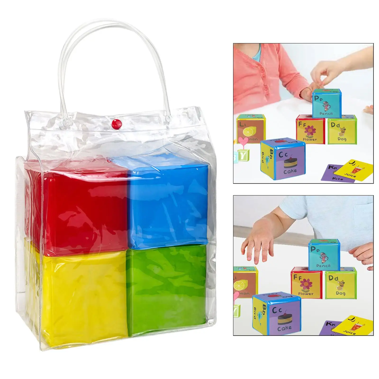 4x Plush Cube Dice Colorful Learning Activities Soft Game Dice for Classroom