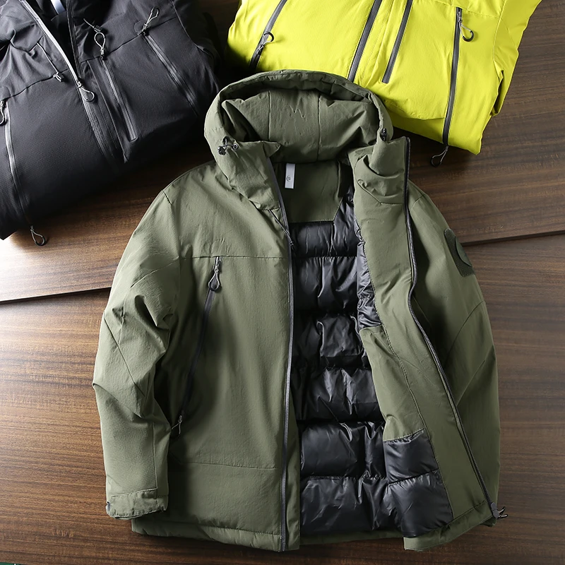 Qiaojia Outdoor Windproof Water Repellent Winter Men's Thick Warm Hood Cotton-Padded Coat Cotton-padded jacket Outerwear Tide