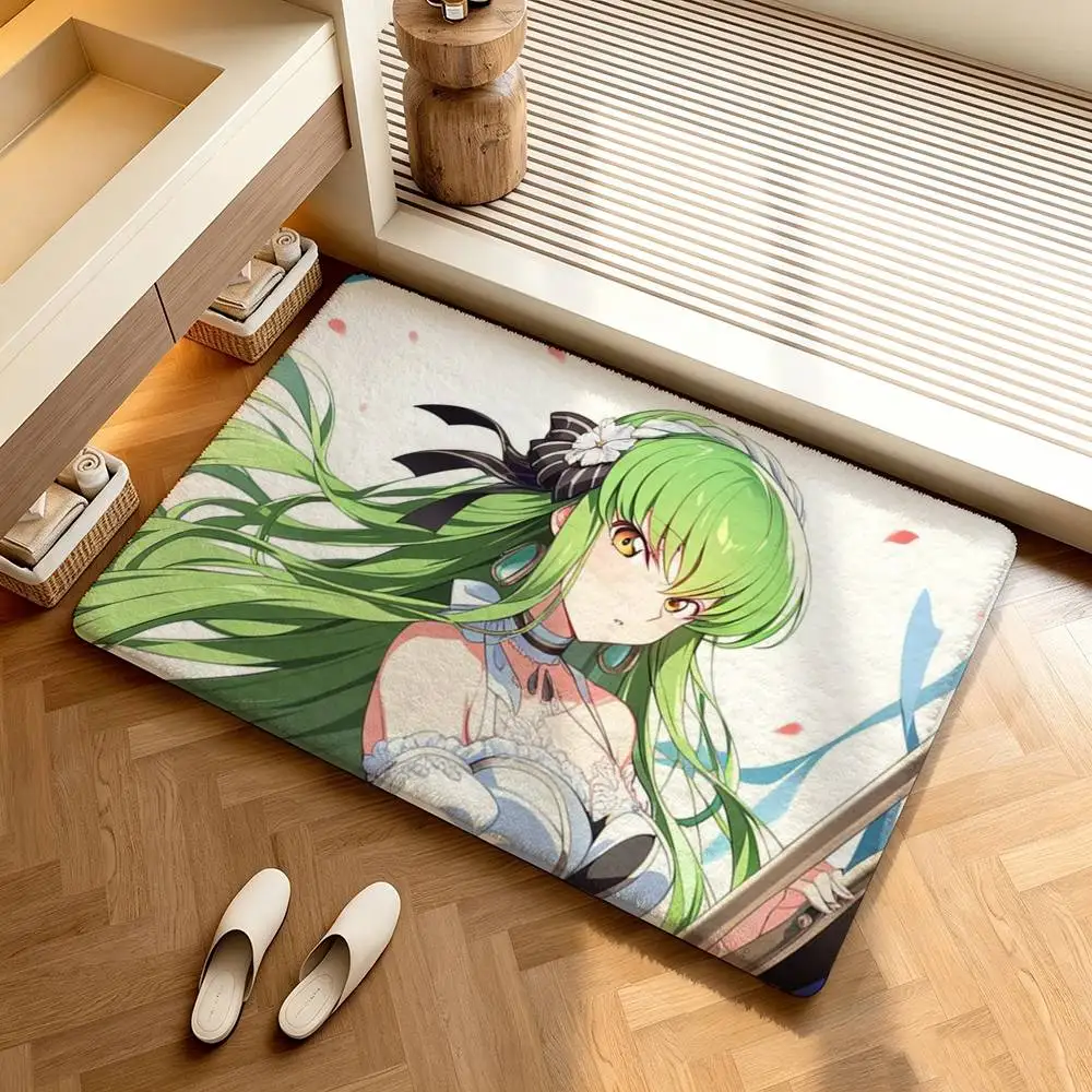 C.C Code Geass New  Shower Room Absorbent Small Floor Mat Soft Comfortable Decorative Foot Mat