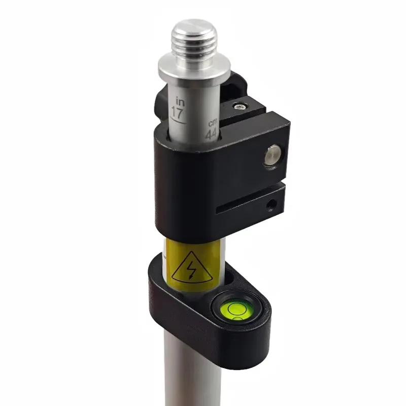 44cm- 60cm Telescopic Mini Prism Pole Surveying Rod with 5/8x11 Thread & Swiss Type Adapter for Leica for Topcon Total Station