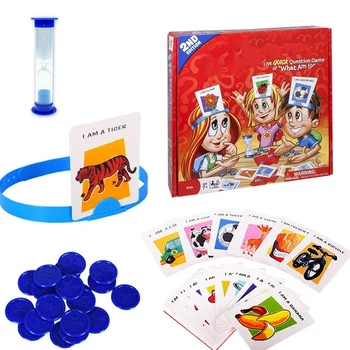 Crianças engraçado cartas jogo de tabuleiro brinquedo acho que eu sou jogo de festa de família pai-filho interativo jogo de tabuleiro educacional brinquedo presentes