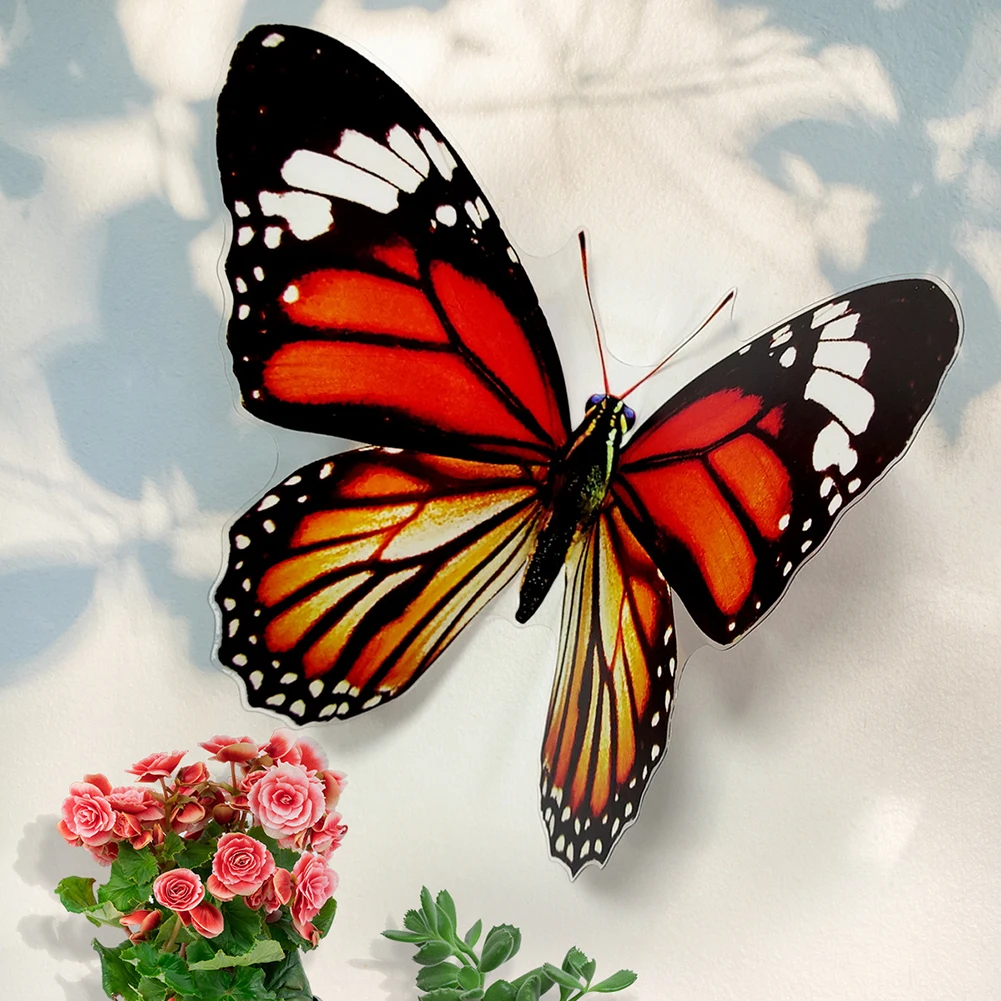 3d 40cm/34cm Butterfly-shape Wall Stickers For Living Room Bedroom Decorative Stickers Self-adhesive Home Room Decoration