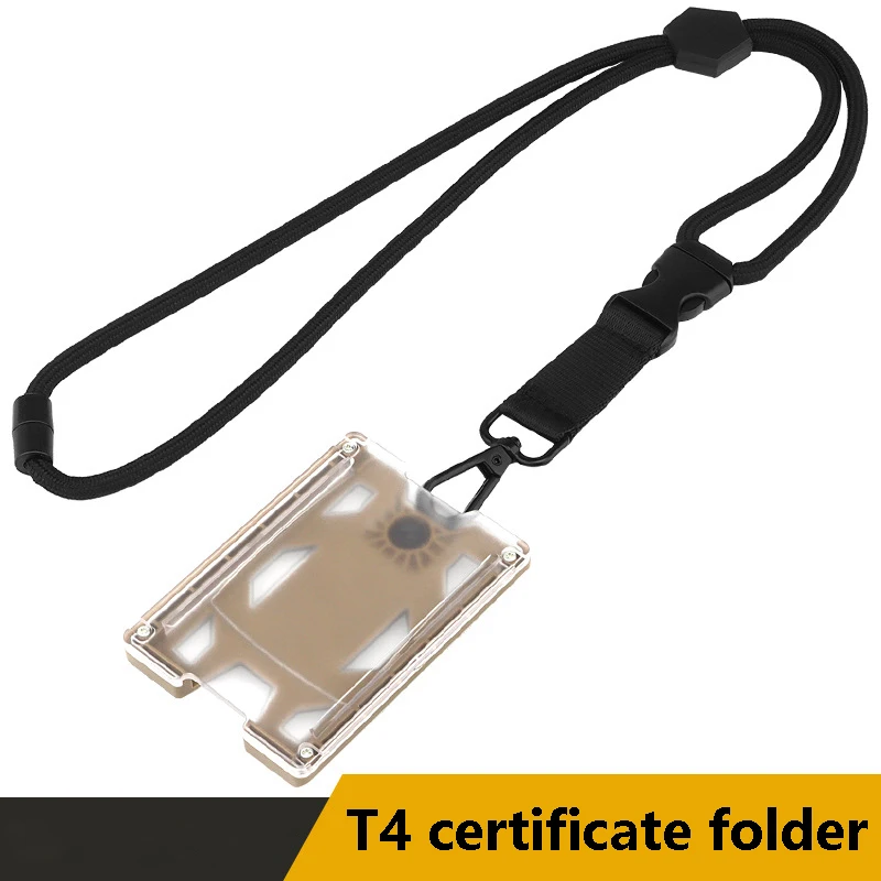 T4 ID Clip with Adjustable Waist Strap, Work ID Card, Chest Meal Card, Bank Card Holder, Factory Label