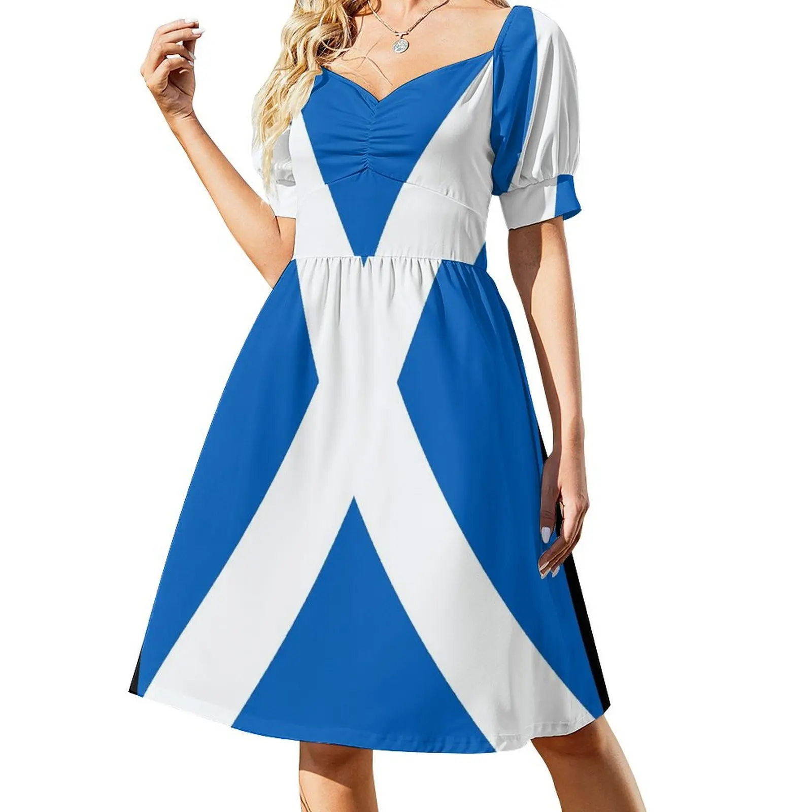 

Flag of Scotland - Scottish Flag Short Sleeved Dress party dresses women clothes for woman Dress