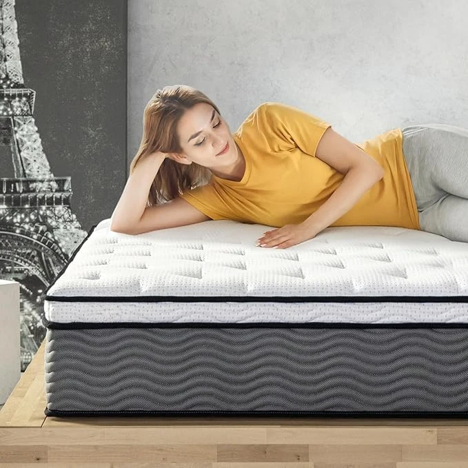 12 Inch True Support Hybrid Mattress [New Version], King, Fiberglass Free, Medium Feel, Motion Isolation