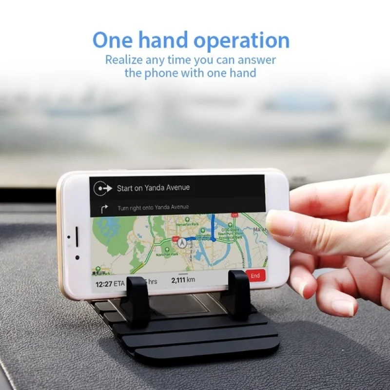 Universal Anti-slip Car Phone Holder Silicone Mat Pad Dashboard Phone Stand Mount Phone GPS Bracket For iPhone 13 Pro Max