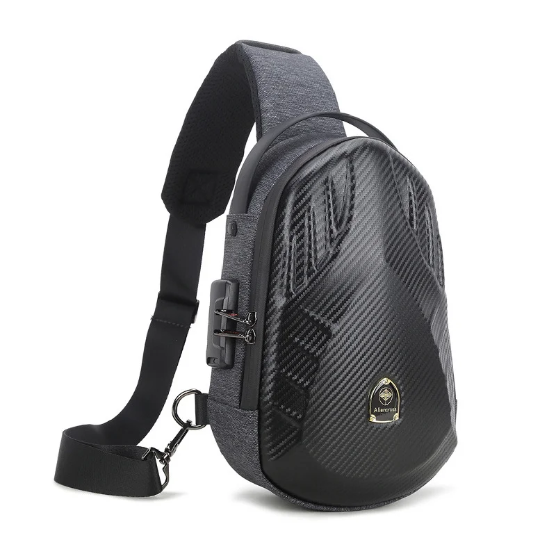 

Fashion Waterproof Motorcycle Ride Chest Packs High Quality Anti-theft Password Lock Crossbody Bags With USB Interface Bag