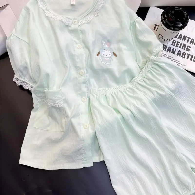 Short-Sleeved Shorts Two-Piece Pajamas Pochacco 2026 Women's Summer Cute Best-Selling Cartoon Home Clothes Set Gift Comfortable